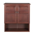 thumbnail image 1 of Teamson Home Armoire de Rangement Murale pour Salle de Bain 2 Portes Brun, 1 of 9
