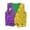 Yellow, variant on Carnival Gold Purple Green Sequined Vest Masquerade for Women Festival Attire with Glamour Details and Mint Green One Size