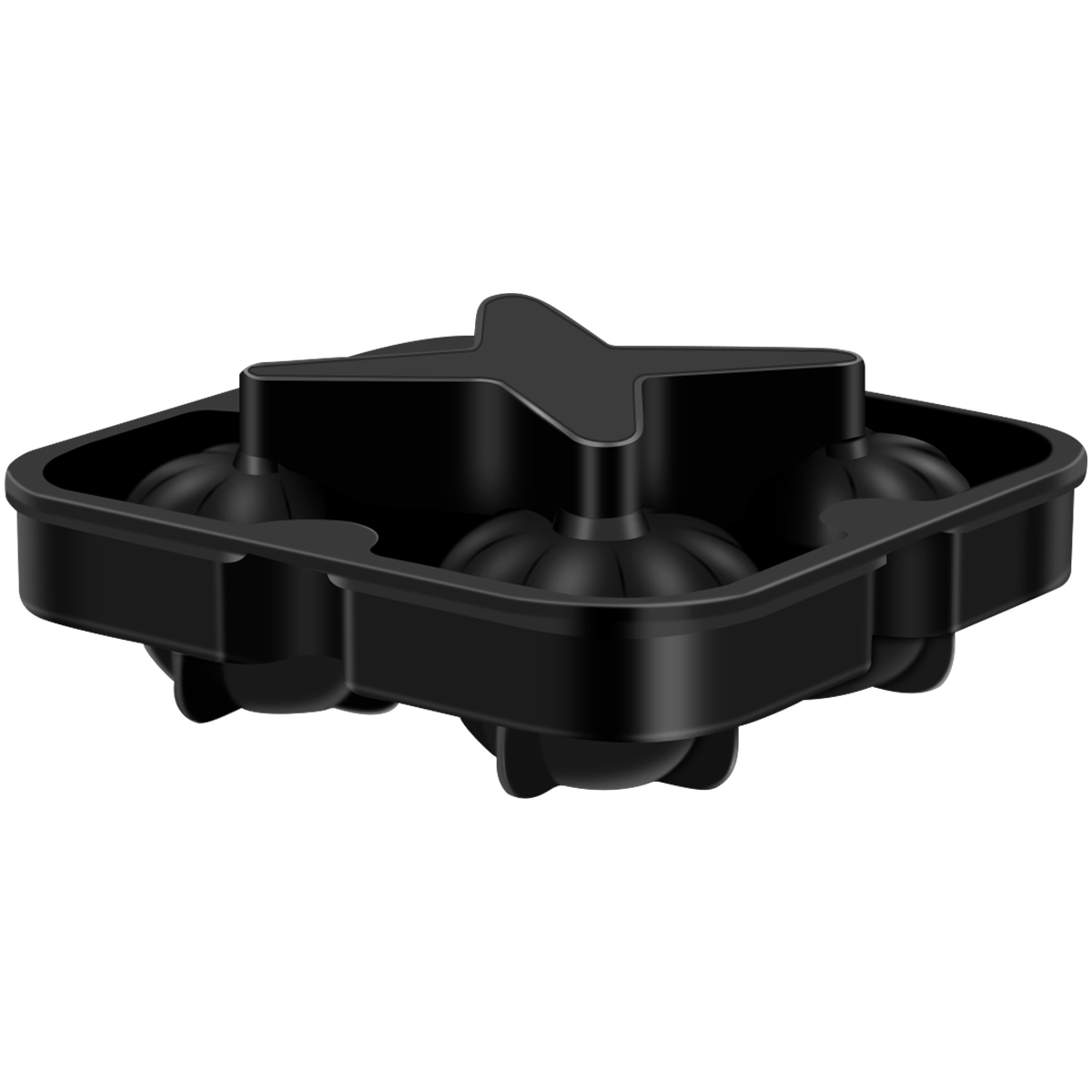 Pumpkin Ice Cube Tray Silicone Ice Tray Ice Cube Makers with Lid Ice Ball Makers with 4 Grids