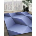 thumbnail image 3 of Ahgly Company Machine Washable Indoor Rectangle Transitional Sky Blue Area Rugs, 7' x 10', 3 of 7