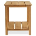 thumbnail image 4 of Casafield Adirondack Side Table, Cedar Wood End Table with Shelf for Patio, Lawn, and Garden - Natural, 4 of 8