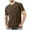Brown, variant on Dianli Shirts for Men Crew Neck Pocket Short Sleeve T-Shirt Business Fitness Retro Solid Color Breathable Quick-Dry Cotton-Blend Lightweight Tee for Everyday Wear Gym Workout