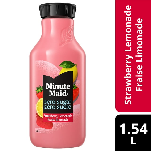 Minute Maid Zero Sugar Strawberry Lemonade Bottle