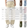thumbnail image 3 of SeekIslan Women's Pull On Wide Leg Pants High Waisted Straight Pants with Pockets for Casual Daily Wear, 3 of 8