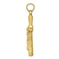 thumbnail image 2 of 14K Yellow Gold Charm Pendant Themed 34 mm 16 Reversible Crucifix Cross, 2 of 4