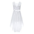 thumbnail image 2 of CHICTRY Girls Chiffon Floral Lace Party Dress Sleeveless Wedding Bridesmaid Dress,Sizes 6-16 White 12, 2 of 7