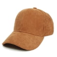 thumbnail image 2 of Jinhomg Everyday Baseball Cap for Men and Women Soft Comfy Adjustable Straps Corduroy Hats Vintage Solid Color Trucker Caps Casual Outdoor Travel Hat Gold Free Size, 2 of 4