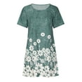 thumbnail image 2 of Gibobby Vestido De Mujer De Corte Vestidos sueltos plisados fluidos casuales para mujer con bolsillos(Verde,M), 2 of 5