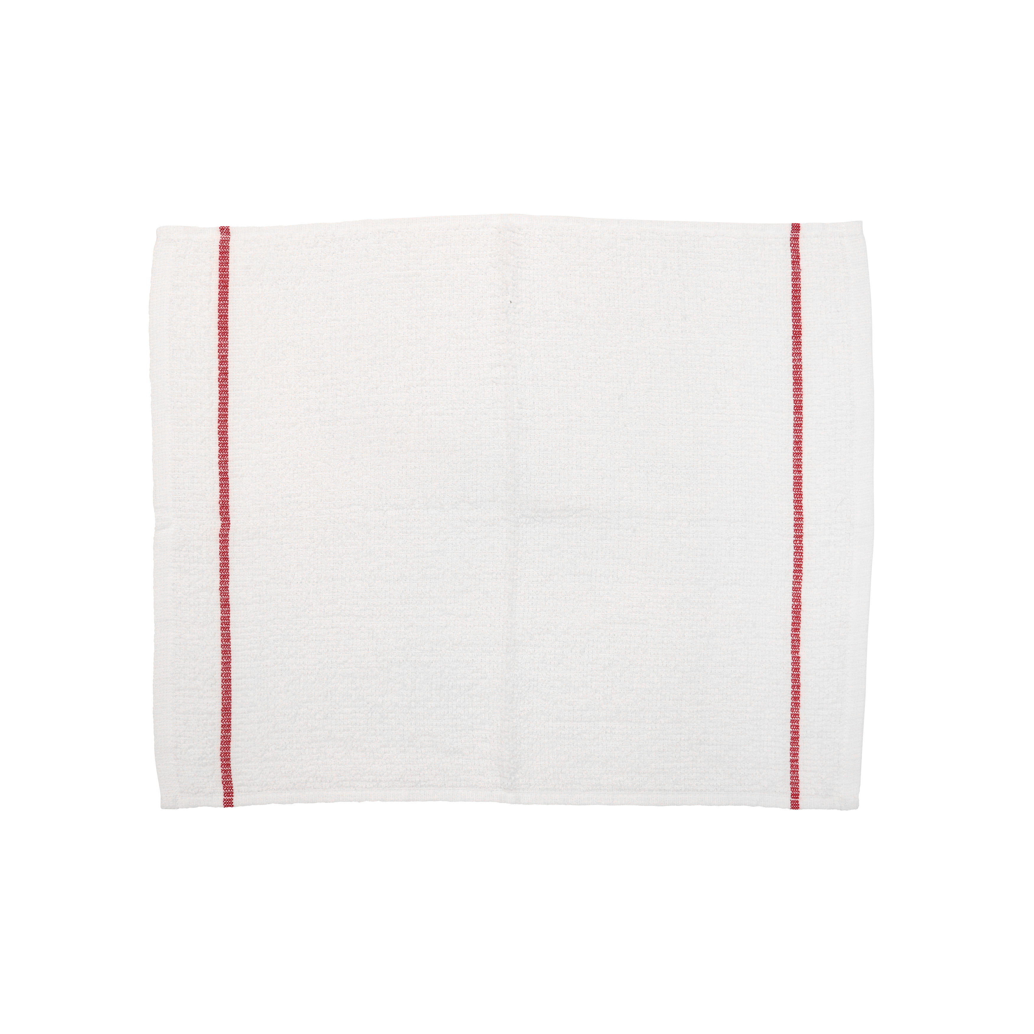 Choice 16 x 19 White 24 oz. Cotton Textured Terry Bar Towel - 12