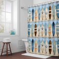 thumbnail image 5 of Nautical Anchor Paddle Fabric Shower Curtain Retro Oil Painting Washable Shower Curtains for Bathroom, Waterproof Bath Curtain with Hooks Home Decor 36x72in, 5 of 8