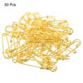 thumbnail image 3 of Uxcell Safety Pins 2.44 Inch Large Metal Sewing Pins Gold Tone 50Pcs, 3 of 5