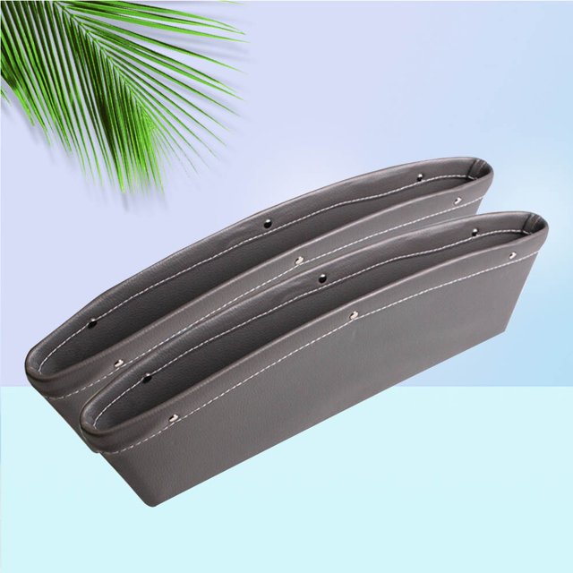 AURARMLET Car Seat Filler Organizer En Cuero Sintético Resistente Para Mantener Auto Gris