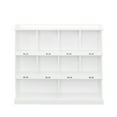 thumbnail image 4 of 3 Tier Bookcase,Freestanding Book Shelf with ID label tags, Floor Display Storage Shelves with 10 Small Storage Cubes, Display Cabinet Storage Organizer for Home Office, Living Room, Bed Room, 4 of 9