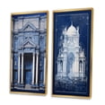 thumbnail image 3 of Designart "Architectural Blueprint of London II" Futuristic Architecture Framed Wall Art Set Of 2 - Industrial Blue Framed Wall Art Set Of 2, 3 of 6