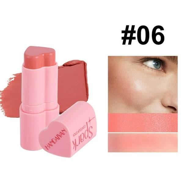 Fiudx Rubber En Barra, Iluminador Cremoso, Color Duradero para Mejillas, Dúo Versátil de Rubor E Iluminador, Maquillaje Diario, para Mujeres de Todas Las Edades, Diseño Ideal para Viajes.