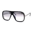 thumbnail image 1 of Mens Luxury Side Visor Racer Sunglasses Black Silver Mirror, 1 of 4