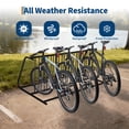 thumbnail image 5 of Commercial Heavy Duty Double-Sided Floor Bike Rack – 10-Bike Freestanding Grid Storage Stand, 122" Steel Organizer for Garage, School, Store, Outdoor, Black | 10 cars Double-sided, 5 of 6