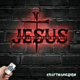 thumbnail image 2 of Craftnamesign Jesus The Way The Truth The Life Metal Sign LED Light, Christ Sign, Jesus Wall Decor, 2 of 5