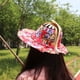 thumbnail image 2 of Sombrero para el sol 2 en 1 plegable con abanico de mano para mujer Sombrero de playa con estampado floral para viajar a la playa, 2 of 8