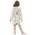 thumbnail image 7 of FORMRS Niños Bathrobe Unisex Hooded Robe Soft Plush Pajamas Sleepwear, Size 7-9T, Blue Floral Rabbit, 7 of 7