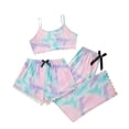 thumbnail image 2 of WCJM Womens Pajama Sets Tank Top and Shorts Pj Set 2 Piece Soft Sleeveless Lounge Set Pajama Shorts Women Women E Printing Sleepwear Set Pajamas Sleeveless Shorts Underwer Slim Sleepwear Set, 2 of 3