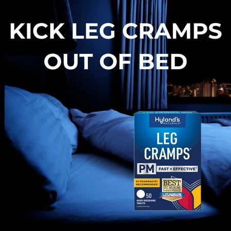 Hyland's Leg Cramps PM, Relief of Nighttime Leg, Calf, and Foot Cramps, 50 quick-dissolving tablets