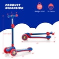 thumbnail image 3 of Costway Trottinette pour Enfants à 3 Roues Trottinette Pliable pour Tout-Petits avec Roues LED Lumineuses Bleue, 3 of 10