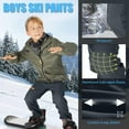 thumbnail image 5 of FEN AI Boy's Fleece Lined Hiking Pants Waterproof Windproof Outdoor Trousers Youth Soft Shell Expandable Waist Warm Snow Ski Pants, 5 of 8