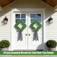 thumbnail image 5 of 18" Boxwood Wreaths for Front Door, Realistic Green Square Boxwood Wreath for Year-Round Decor, Artificial Spring Summer Wreaths for Outdoor Indoor Wedding Farmhouse Wall Porch Decor, 5 of 8