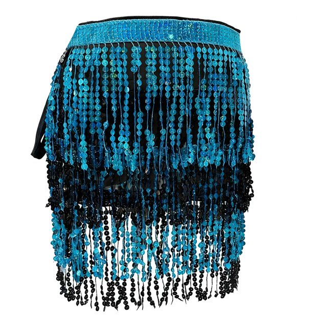Bufanda de cintura con borlas encriptadas para danza del vientre para mujer, accesorios para la cintura, bufanda para la cadera, blusa para mujer