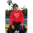 thumbnail image 3 of Old Glory Mens Christmas Worlds Tallest Elf Long Sleeve T Shirt, 3 of 6