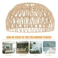 thumbnail image 5 of GOOHOCHY Hand Woven Rope Small Lampshade Light Brown for Indoor Ceiling and Table Lamps, 5 of 5