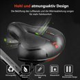 thumbnail image 5 of Bicycle Saddle, Ergonomic Hiking Gel Saddle Hollow Dual Spring Shock Absorber Ball, with Rear Reflective Strip, Comfortable Bicycle Saddle, 5 of 5