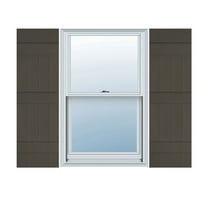 Ekena Millwork 14 in. W x 71 in. H Builders Edge, Standard Four Board Joined (3 Batten), Board-n-Batten Shutters, Includes Matching Installation Spikes (Per Pair), 010 - Musket Brown