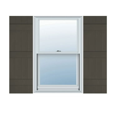 Ekena Millwork 14 in. W x 71 in. H Builders Edge, Standard Four Board Joined (3 Batten), Board-n-Batten Shutters, Includes Matching Installation Spikes (Per Pair), 010 - Musket Brown