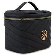 Daisy Fuentes Quilted Makeup Organizer Bag Train Case, Black (Womens)