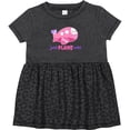 thumbnail image 3 of Inktastic Just Plane Cute Smiling Pink Airplane Girls Baby Dress, 3 of 5
