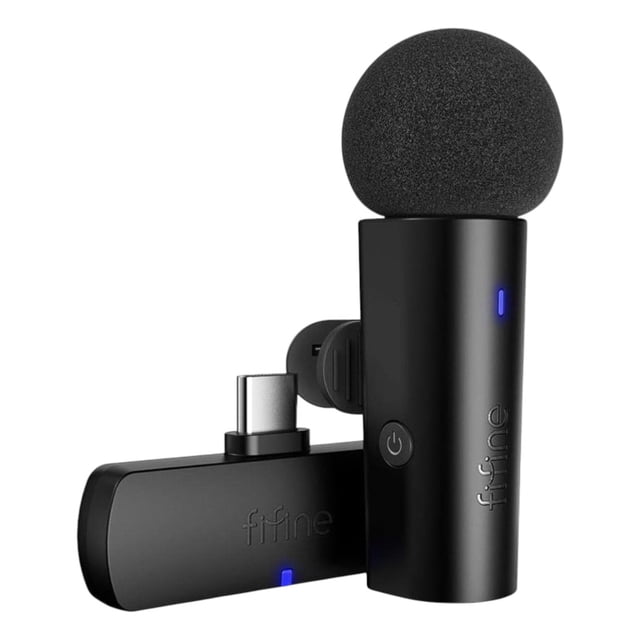 Micrófono de Solapa M6 FIFINE Inalámbrico Android USB-C Profesional