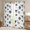 thumbnail image 2 of Feelyou Hippie Bohemian Aztec Curtains Pack of 2 (42x84 Each), White Black Triangle Curtains Blackout, Southwestern Theme Bedroom Curtains, Curtains and Drapes Decor, 2 of 6