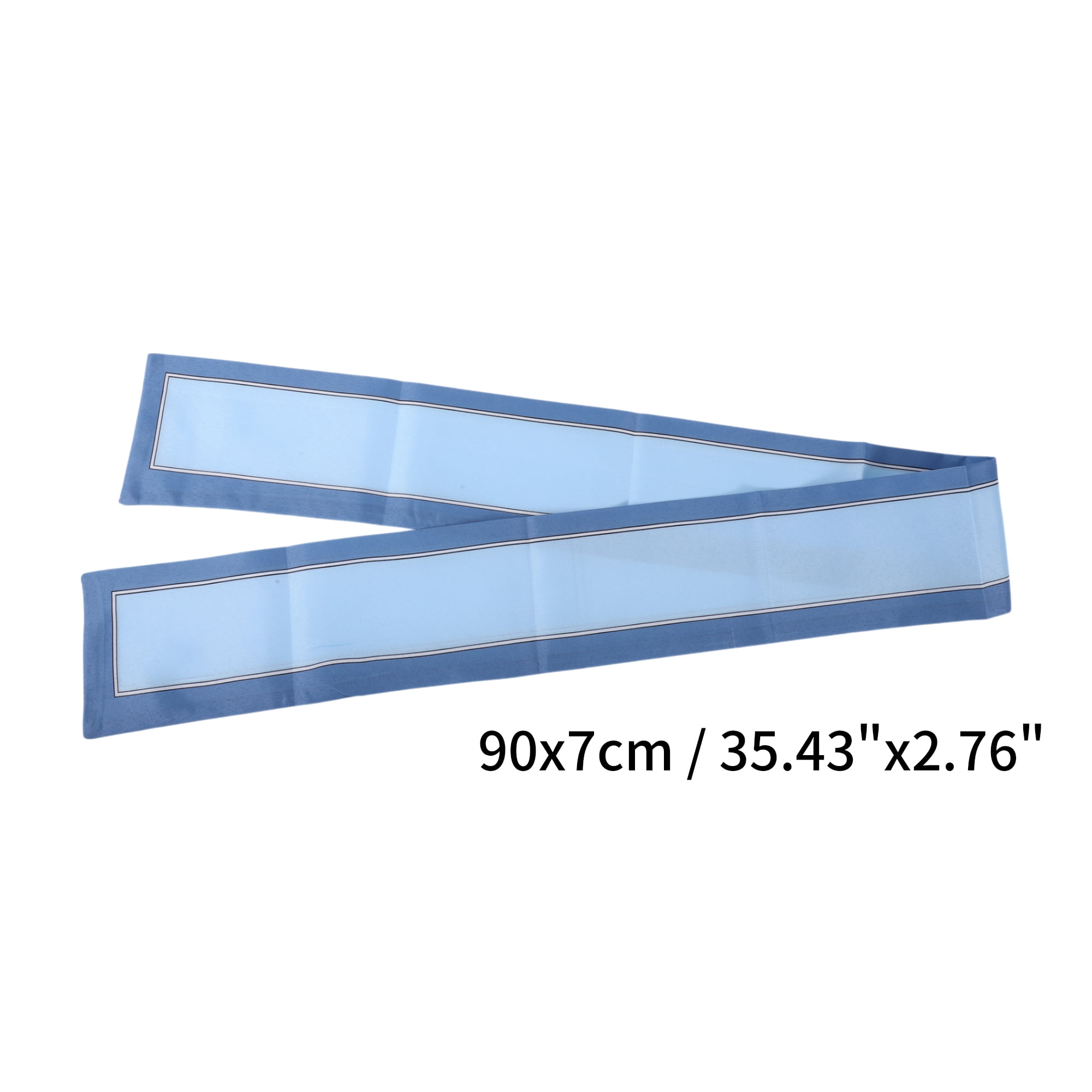 Unique Bargains Borders Pattern Headband 1 Pc Lake Blue