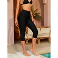 thumbnail image 3 of Charmo Capris Swimming Pants for Womens Wider Waisted Leggings Sport Rash Guard Surf Pants, 3 of 6