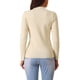 thumbnail image 3 of Suéter de manga larga de cuello redondo para mujer, otoño/invierno, ajuste delgado, color beige M, 3 of 5