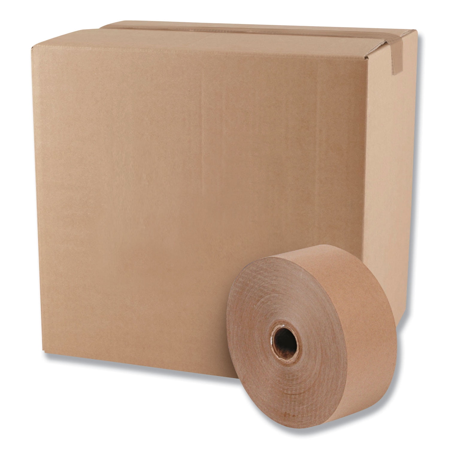 General Supply Glass-Fiber Reinforced Gummed Kraft Sealing Tape, 3" Core, 3" x 450 ft, Brown, 10/Carton -UNV44HD007