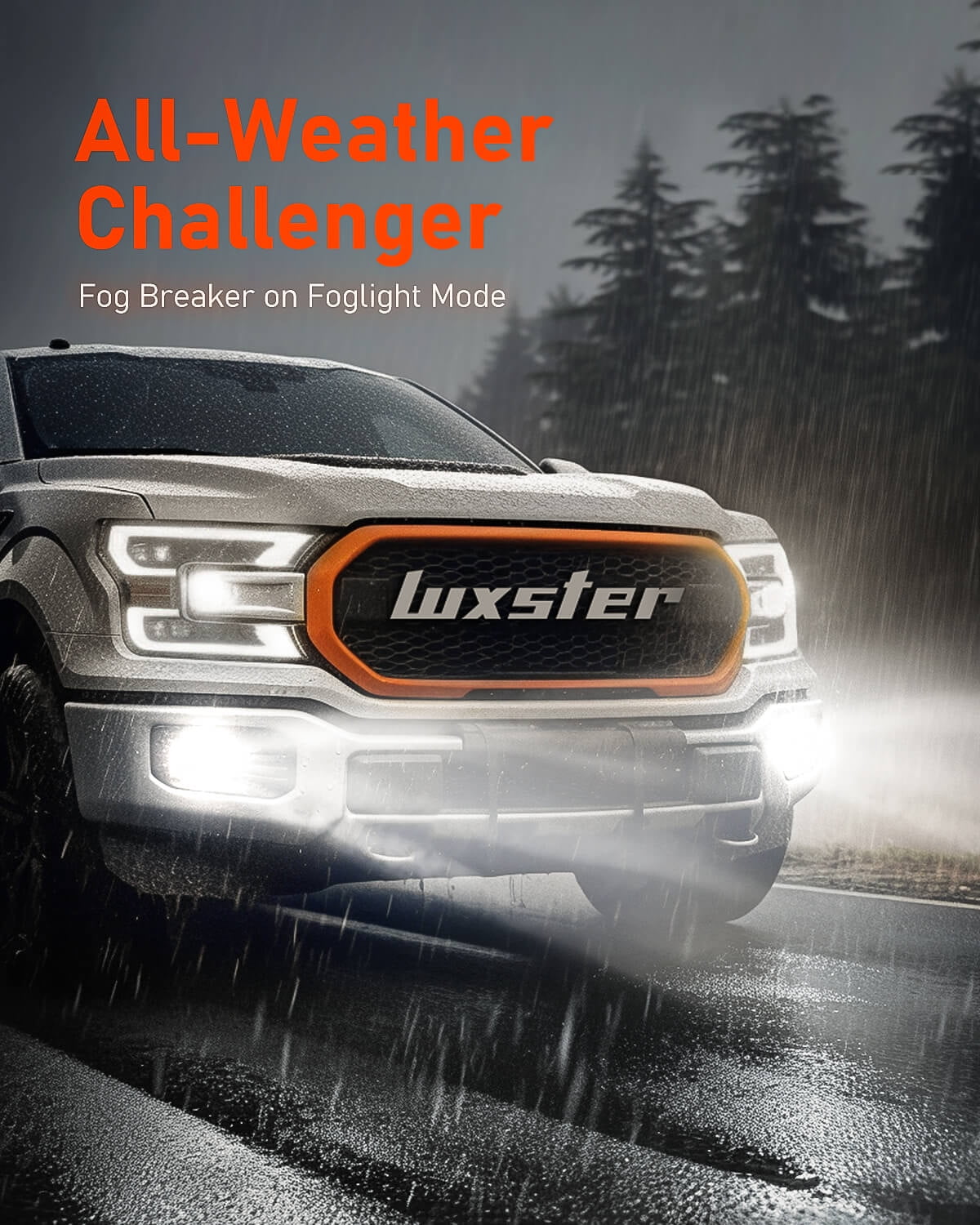 LUXSTER 2024 Punisher 40,000LM H1 LED Headlight Bulbs, H1 Plug Adapters Included, Ultra-Bright TalonLED Chips, Plug-N-Play, 6000K Pure White Foglight, IP68 Waterproof, Pack of 2