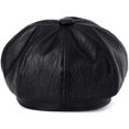 thumbnail image 3 of CoCopeaunts Newsboy Hats for Women Leather Octagonal Cap Female Autumn Winter Stylish Artist Painter Newsboy Caps Beret Hat, 3 of 7
