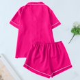 thumbnail image 4 of MEICHEN Lounge Set for Women 2 Piece Pajama Set for Women Heart Print Button Short Sleeve Shirt Matching Shorts Set Summer Cute Sets Women's Essentials Fashion Sleepwear, 4 of 4