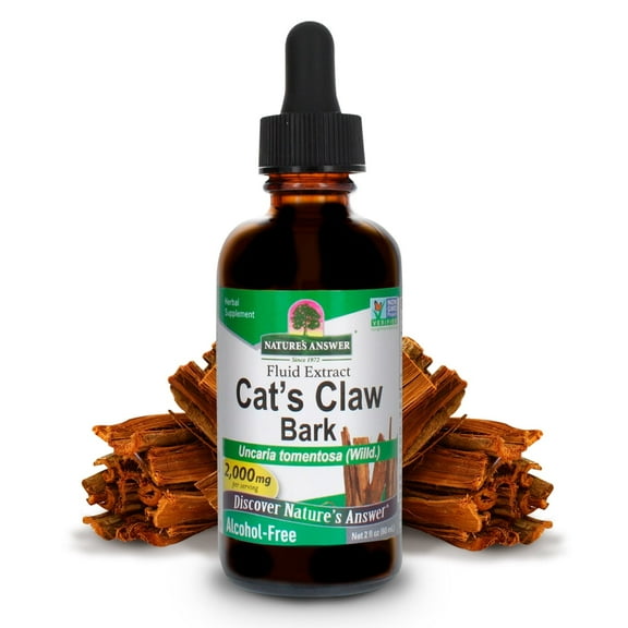 Nature’s Answer Cat’s Claw Bark Extract 2,000 mg, Joint & Immune Wellness Support, Alcohol-Free Liquid, 2 fl oz