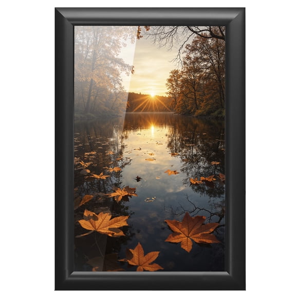 Cuadro Decorativo 89x59 cm Otoño Papel Metálico Textura Brillante