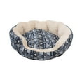 thumbnail image 1 of Wags N Moustaches OTTO 14939D12 Matelas pour Chien &amp; Chats - Bohème - Rond - Bleu, 1 of 1