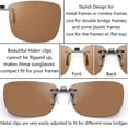 thumbnail image 3 of Gafas de sol polarizadas CAXMAN con clip marrón UV60 para hombre, 3 of 6